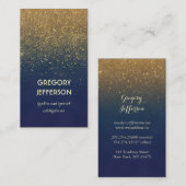 GoldGlitzer-Vintage Marine-Hochzeit und Party Visitenkarte (Vorne/Hinten)