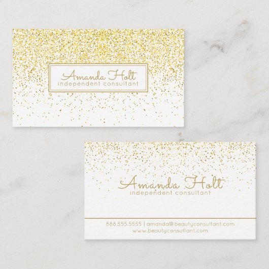GoldGlitzer Visitenkarte (Vorne/Hinten)