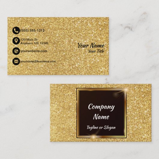 GoldGlitzer Visitenkarte (Vorne/Hinten)