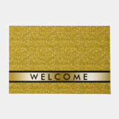 GoldGlitzer-Willkommen Fußmatte (Vorderseite)