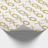 GoldGlitzer XOXO Geschenkpapier (Ecke)