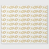 GoldGlitzer XOXO Geschenkpapier (Flach)