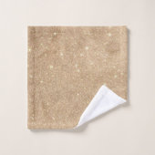 GoldGlitzerchic-bezaubernde Glitzern Badhandtuch Set (Waschlappen)