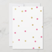 GoldGlitzerconfetti-Geburtstags-Einladungen Einladung (Rückseite)