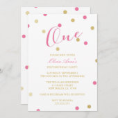 GoldGlitzerconfetti-Geburtstags-Einladungen Einladung (Vorne/Hinten)