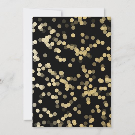 GoldGlitzerconfetti-Hochzeit Einladung (Rückseite)