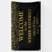 GoldGlitzerconfetti-kundenspezifische Banner (Vertikal)