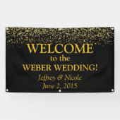 GoldGlitzerconfetti-kundenspezifische Banner (Horizontal)