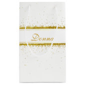 GoldGlitzerconfetti-Name - kleine Geschenk-Tasche Geschenktüte (Rückseite)