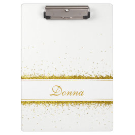 GoldGlitzerconfetti-Name - Klemmbrett
