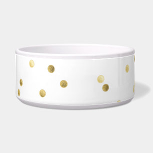 GoldGlitzerconfetti-Punkt-Polka-Hundenahrung- für Napf