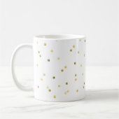 GoldGlitzerconfetti-Punkt-Polka-Kaffeetasse-Tasse Kaffeetasse (Links)