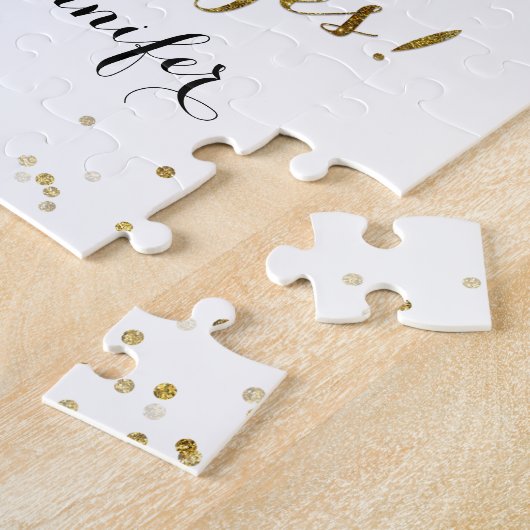GoldGlitzerConfetti sind- Sie mein Blumen-Mädchen Puzzle (Seite)