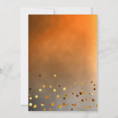 GoldGlitzerConfettisonnenuntergang Einladung (Rückseite)