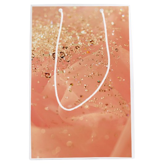 GoldGlitzern Mittlere Geschenktüte (Vorderseite)