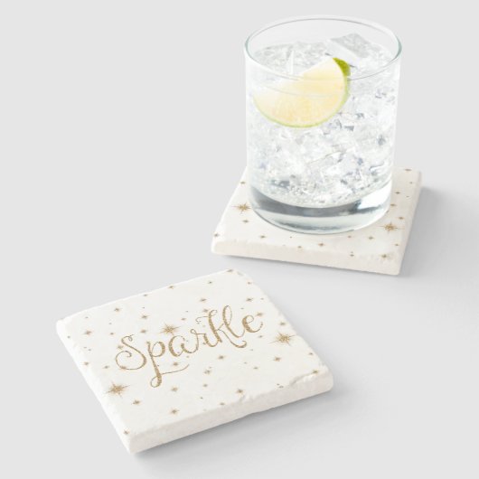 GoldGlitzern Steinuntersetzer (Seitenansicht)