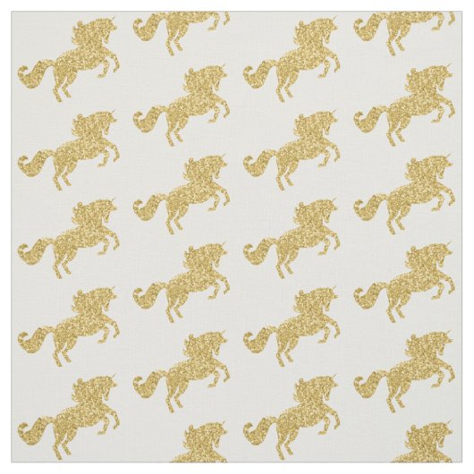 GoldGlitzerunicorn-Gewebe Stoff (Muster)