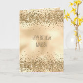 Goldglitzy Glitzer Sparkle Confetti Karte (Gelbe Blume)