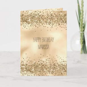 Goldglitzy Glitzer Sparkle Confetti Karte