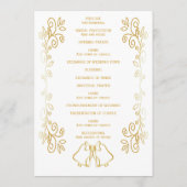 Goldglocken-Design-Hochzeit Programm (Rückseite)