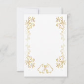 Goldglocken-Design-Hochzeit RSVP Karte (Rückseite)