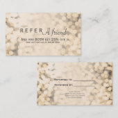 Goldglühende Lichter ERHALTEN EINE FREUNDLICHE Cli Empfehlungskarte (Vorne/Hinten)