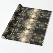 Goldglühendes Bronzeschneeflockenpapier Geschenkpapier (Ungerollt)