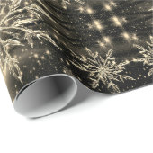 Goldglühendes Bronzeschneeflockenpapier Geschenkpapier (Rolleneckpunkt)