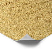 Goldgoldene Hochzeitssattelkarten Poster (Ecke)