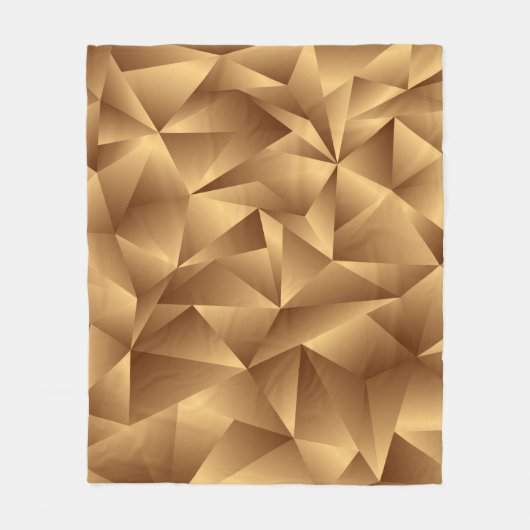Goldgoldenes Polygonmuster Fleecedecke (Vorderseite)