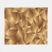 Goldgoldenes Polygonmuster Fleecedecke (Vorderseite (Horizontal))