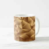 Goldgoldenes Polygonmuster Kaffeetasse (VorderseiteRechts)