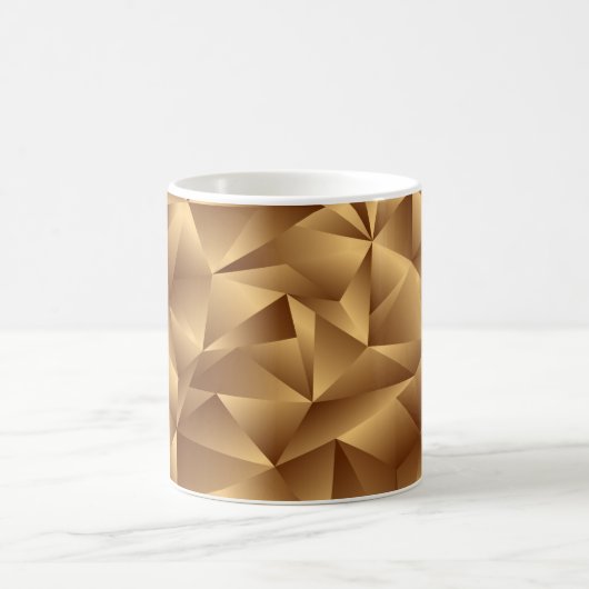 Goldgoldenes Polygonmuster Kaffeetasse (Mittel)