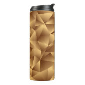 Goldgoldenes Polygonmuster Thermosbecher (Nach links gedreht)