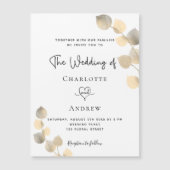 Goldgoldgelbe Eukalyptusgold Magneteinladung (Vorderseite)