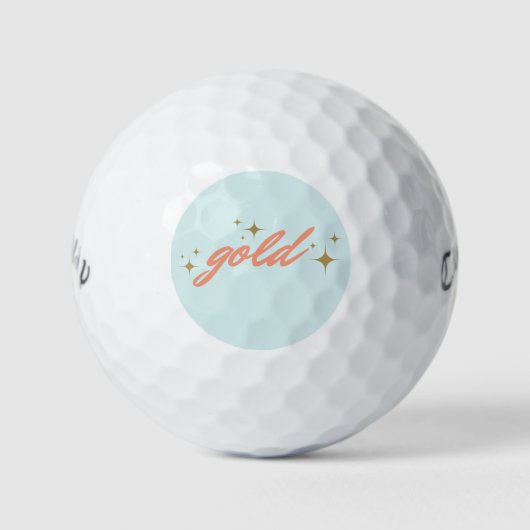 Goldgolfball Golfball (Vorderseite)