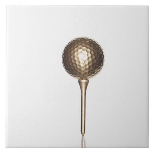 GoldGolfball und -t-Stück Fliese (Vorderseite)