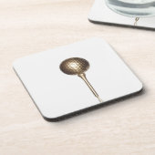 GoldGolfball und -t-Stück Getränkeuntersetzer (Linke Seite)