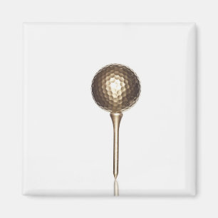 GoldGolfball und -t-Stück Magnet