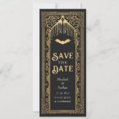 Goldgotische VampirKathedrale Save the Date Einladung (Vorderseite)