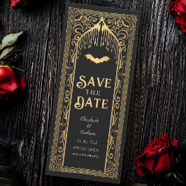 Goldgotische VampirKathedrale Save the Date Einladung