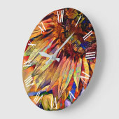 Goldgräber der Gelben Sonnenblumen Große Wanduhr (Winkel)