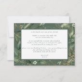 Goldgräber Eukalyptus Elegant Grün Foto Dankeskarte (Rückseite)