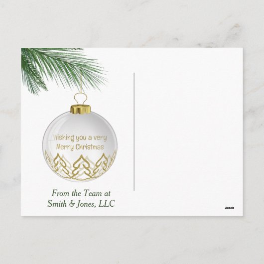 Goldgräber Feiertagspostkarte (Rückseite)