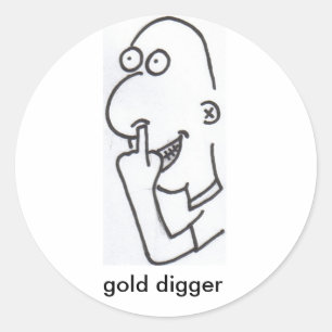 Goldgräber, Goldgräber Runder Aufkleber