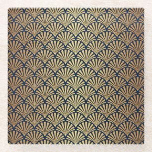 Goldgräber: Nahtlose Art Déco Glasuntersetzer