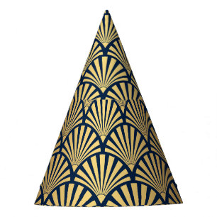 Goldgräber: Nahtlose Art Déco Partyhütchen