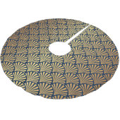 Goldgräber: Nahtlose Art Déco Polyester Weihnachtsbaumdecke (Schrägansicht)