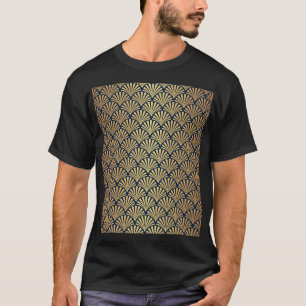 Goldgräber: Nahtlose Art Déco T-Shirt