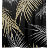 Goldgräber-Palm-Blätter Traum Nr. 1 Duschvorhang (Vorderseite)